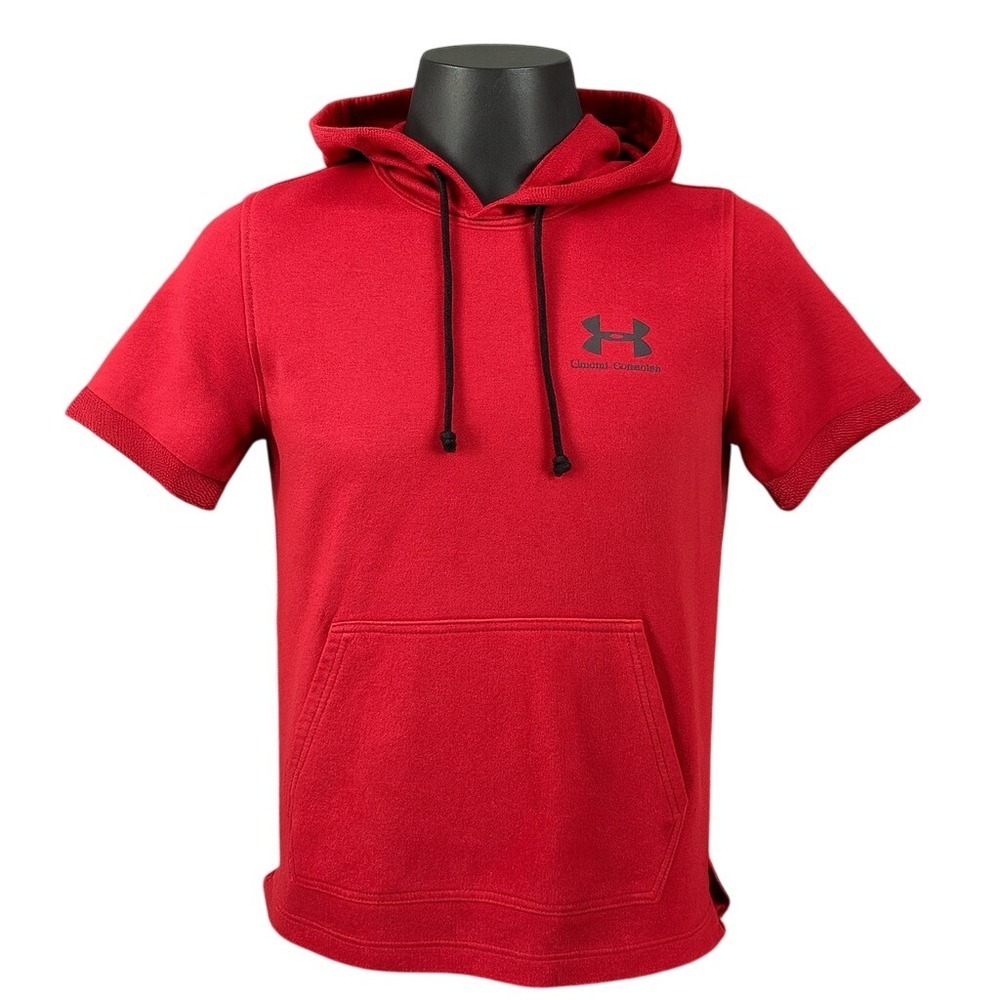 Under Armour Mens M Short Sleeve Hoodie Athleisure Gym Streetwear Modern Classic